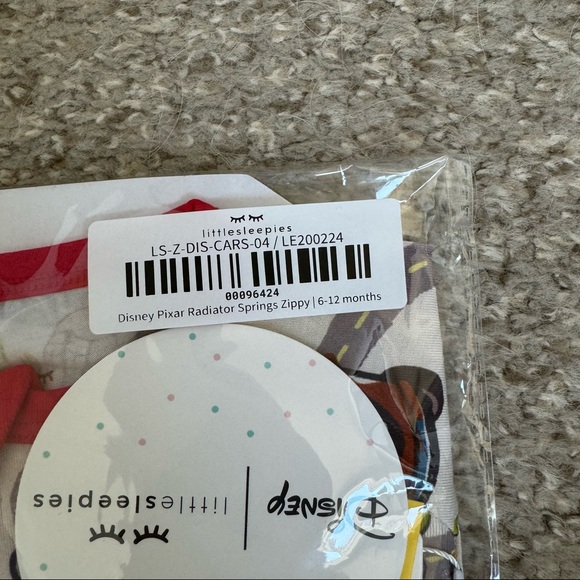 NWT Little Sleepies 6-12 Months Disney Cars Zippy - Picture 2 of 5